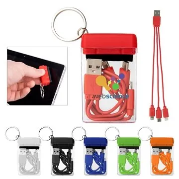 Image of 100 Customized 4-In-1 Charging Cable & Screen Cleaner Set - Multi ...