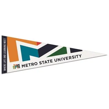 Image of 25 Promotional 9" x 24" Premium Felt Pennant - With 1" printed ...