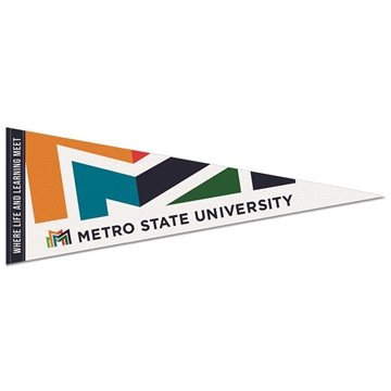 9 x 24 Premium Felt Pennant - With 1 printed Strip - Wrinkle Resistant