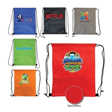 Wave NW Drawstring Backpack - Tear Resistant & 25lb Capacity