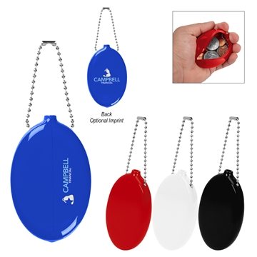 Old School Squeeze Coin Pouch Keychain - PVC