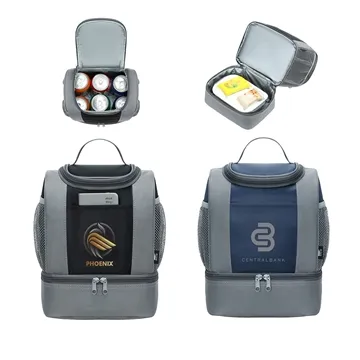Americana RPET 2-Compartment Lunch Cooler Bag - Dual-Compartment & Insulated