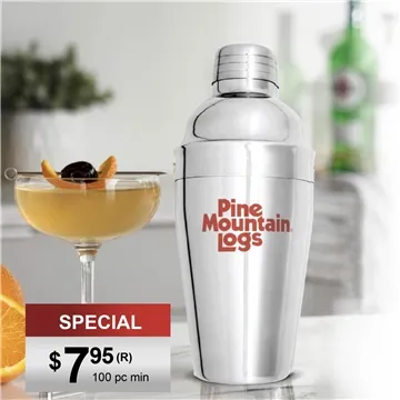 Image of 50 Custom Martinique Cocktail Shaker - Stainless Steel & Leak ...
