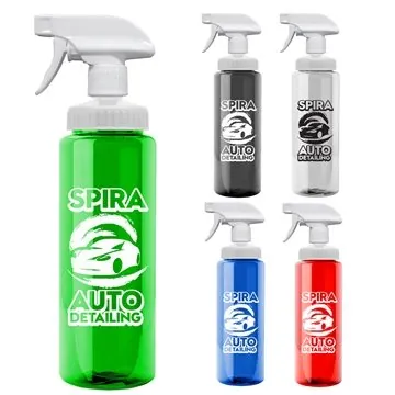 Image of 200 Promotional 32 oz Transparent Spray Bottle - PETE Recycled