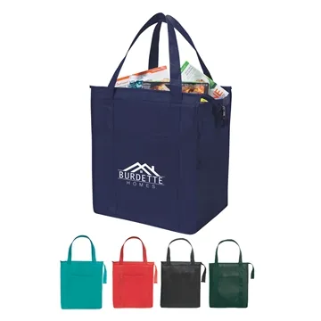 Image of 75 Customized Non-Woven Insulated Shopper Tote Bag - Temperature ...