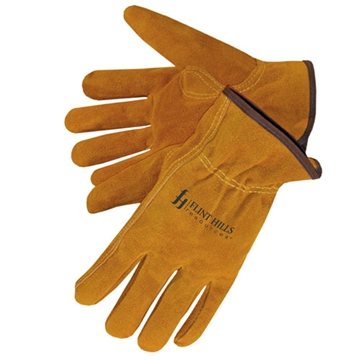 Split Cowhide Driver Gloves - Elastic Back