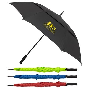 Cheshire Vented Auto-Open Golf Umbrella - Fiberglass Frame & Pongee Fabric