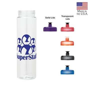 Image of 72 Promotional Laguna 32 oz PET Bottle with Pull Spout Lid - USA ...