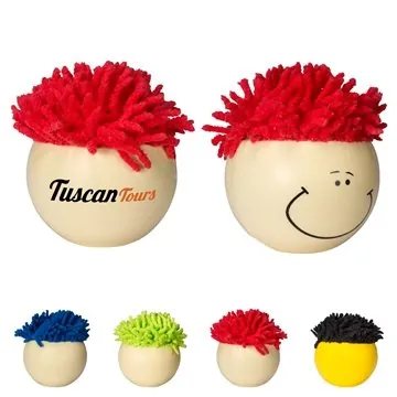 Image of 100 Custom MopToppers Smiling Multicultural Stress Ball - Screen ...