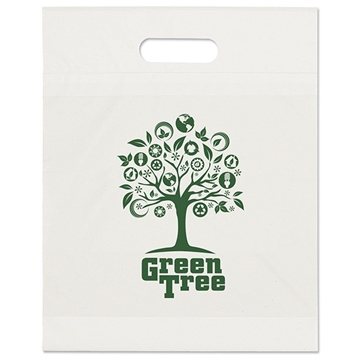 Eco Die Cut Handle Bag 12 X 15 Flexo Ink - Recycled & Reinforced