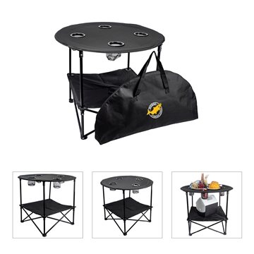 Calumet Portable Camping Table - Foldable & Cup Holders