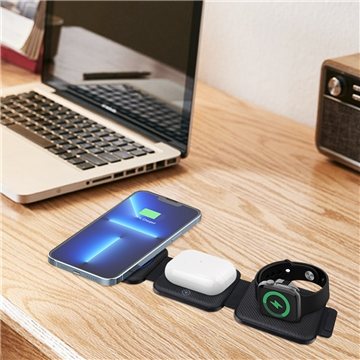 Denver 3 in 1 Magnetic Wireless Charger - 15W Fast Charging