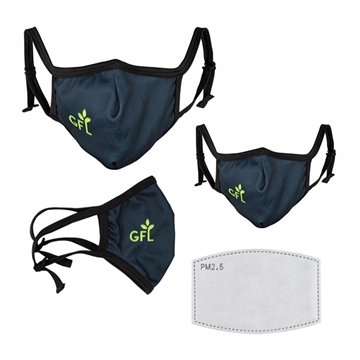 Border II Adjustable 3-Layer Mask-L/XL - USA Made & PM2.5 Filter