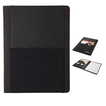Stockton Letter Size Tech & Conference Padfolio - Heathered Cover & Expandable Pockets
