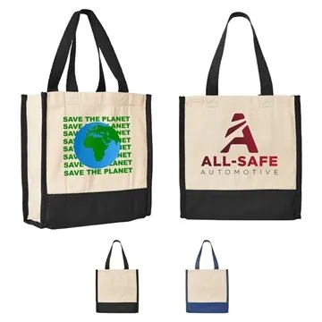 Image of 100 Custom Junior Mini Cotton Box Tote Bag - 10oz Canvas & 22lb ...