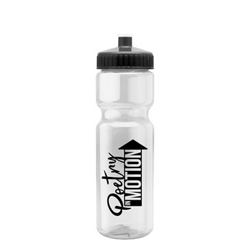 Champion - 28 oz Transparent Bottle with Push pull lid - BPA Free & Easy-grip