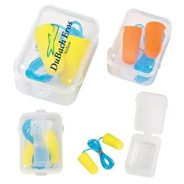 Image of 250 Custom Foam Ear Plug Set In Case - Corded