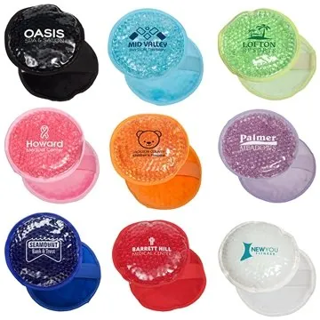 Image of 100 Custom Plush Round Hot Cold Pack - Therapeutic & Reusable