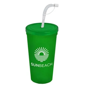 Image of 250 Customized 24 oz Sports Sipper Cup with Flex Straw - BPA Free