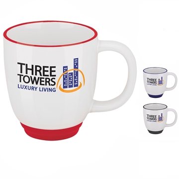 Two-Tone Bistro Mug - 14 oz - Dishwasher Safe & Glossy Finish