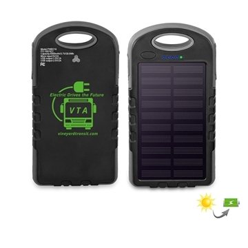 The Usil UL 8000Mah Solar Power Bank - Water Resistant & Dual USB