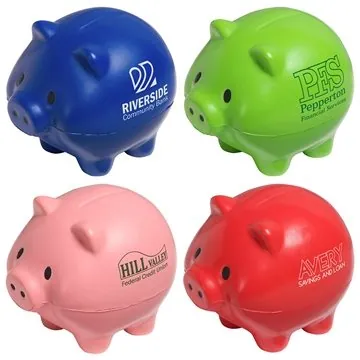 Image of 100 Promotional Thrifty Pig - Stress Reliever - Polyurethane