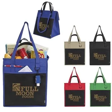 Image of 48 Customized Koozie Insulated Supermarket Tote - Thermal Lined & ...