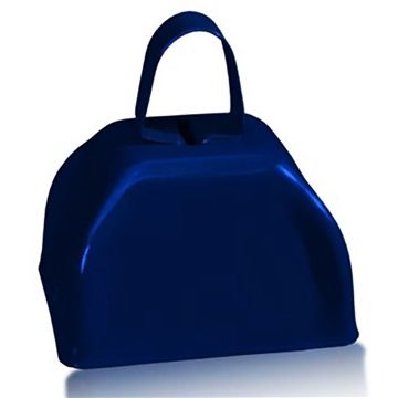 3 Navy Blue Metal Cowbells