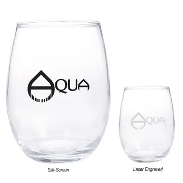 Image of 144 Custom 15 oz Wine Glass - Stemless & Soda-Lime