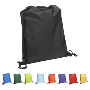 Image of 200 Custom Quick Sling Polyester Budget Backpack - Drawstring