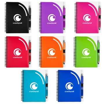 Curvy Top Notebook Set - 70 Sheet & Storage Pocket