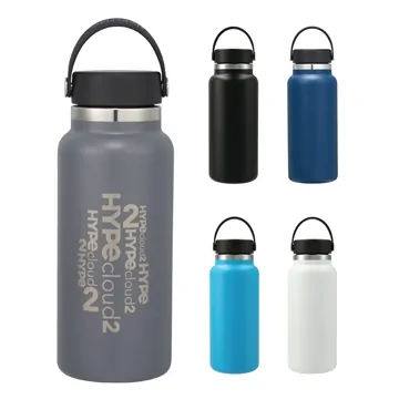 24 Promotional Hydro Flask Wide Mouth 32oz Bottle with Flex Cap - ...