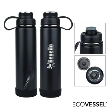 Image of 6 Customized EcoVessel Boulder 24 oz Vacuum Insulated Water Bottle ...