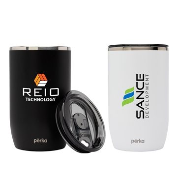 Perka® Ransom 13 oz Double Wall, Stainless Steel Tumbler - Copper Lining between Walls & Spill-Proof