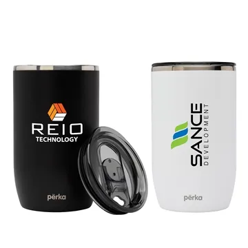 Perka® Ransom 13 oz Double Wall, Stainless Steel Tumbler - Copper Lining between Walls & Spill-Proof