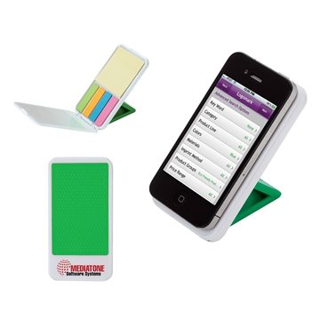 Mobile Device Stand with Sticky Notes - Silicone Pad