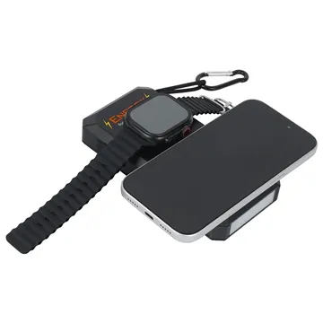 Array 15000mAh 20W Magnetic Wireless Power Bank with Solar Panel, Watch Charger & Retractable Cable