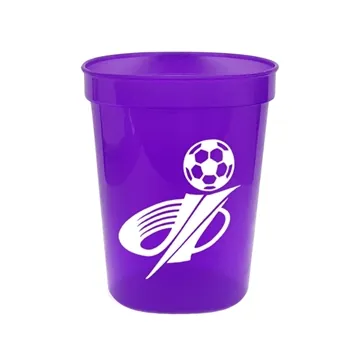 Image of 500 Custom Cups-On-The-Go 16 oz Translucent Stadium Cup - BPA-Free ...