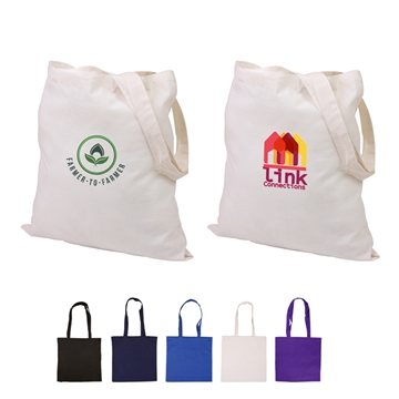 Basic Cotton Tote Bag - 4 oz 100% cotton canvas & Reinforced