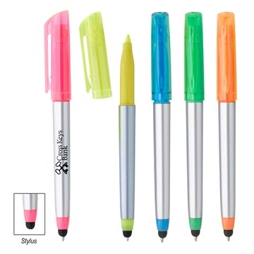 Trilogy Highlighter Stylus Pen - Twist Action & Multi-function