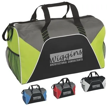 Image of 30 Promotional Color Panel Sport Duffel - Mesh Pockets & ...