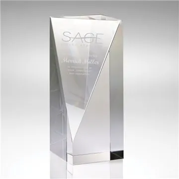 Image of 1 Customized Calle Il Large Wedge Cut Block - Crystal