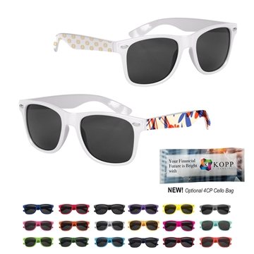 Image of 100 Custom Full Color Malibu Sunglasses - UV400 Protection