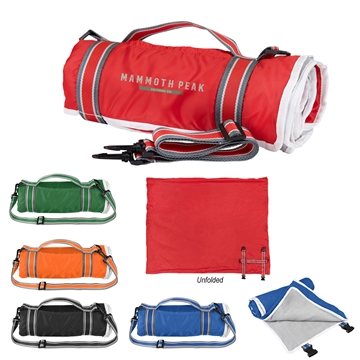 Riverside Roll-Up Blanket With Carrying Handle - Fleece & Adjustable Strap
