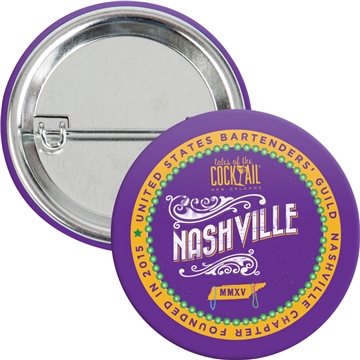 1-1/2 Round Safety Pin Button - Laminated