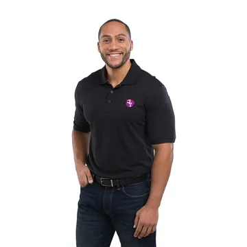 Image of 12 Custom Men's CRANDALL Short Sleeve Pique Polo - Fade Resistant ...