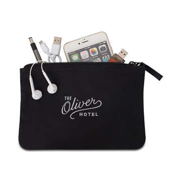 Avery Cotton Zippered Pouch - Organized & PVC Free