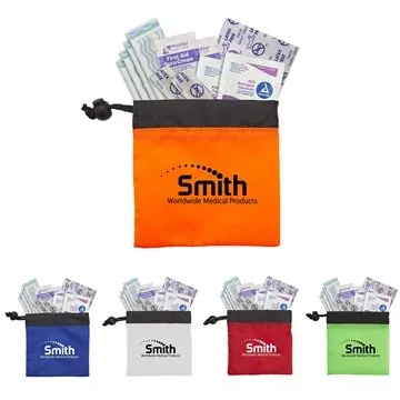 Image of 150 Custom Cinch-Up First Aid Kit - Nylon & Compact