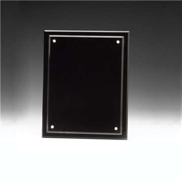 Magnetic Certificate Holder - Clear on Black - 8 1/2 x 11 Insert - Beveled Acrylic