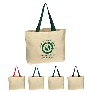 Natural 10 oz. Cotton Canvas Tote Bag